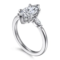 Online Gabriel & Co. Dela - 14K White Gold Marquise Shape Three Stone Diamond Engagement Ring