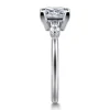 Hot Gabriel & Co. Dela - 14K White Gold Princess Cut Three Stone Diamond Engagement Ring