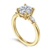Online Gabriel & Co. Dela - 14K Yellow Gold Round Three Stone Diamond Engagement Ring