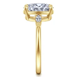 Online Gabriel & Co. Dela - 14K Yellow Gold Three Stone Oval Diamond Engagement Ring