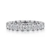 New Gabriel & Co. Delfina - 14K White Gold Scallop Setting Round Diamond Eternity Band - 1.75 ct