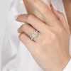 New Gabriel & Co. Delphe - 14K White Gold Emerald Cut Diamond Engagement Ring