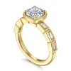 Outlet Gabriel & Co. Delphe - 14K Yellow Gold Cushion Cut Diamond Engagement Ring