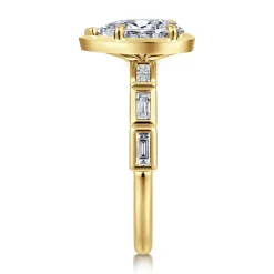 Hot Gabriel & Co. Delphe - 14K Yellow Gold Pear Shape Diamond Engagement Ring