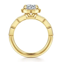 Gabriel & Co. Delphe - 14K Yellow Gold Round Diamond Engagement Ring