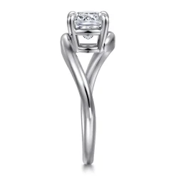 Hot Gabriel & Co. Delphi - 14K White Gold Bypass Cushion Cut Diamond Engagement Ring