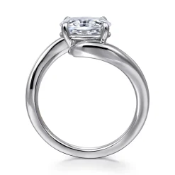 Clearance Gabriel & Co. Delphi - 14K White Gold Bypass Oval Diamond Engagement Ring