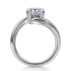Online Gabriel & Co. Delphi - 14K White Gold Bypass Princess Cut Diamond Engagement Ring