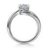 Best Gabriel & Co. Delphi - 14K White Gold Bypass Round Diamond Engagement Ring