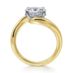 Online Gabriel & Co. Delphi - 14K White-Yellow Gold Bypass Oval Diamond Engagement Ring