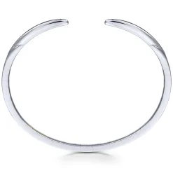 Sale Gabriel & Co. Demure - High Polished 14K White Gold Split Cuff Bracelet