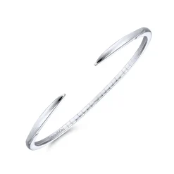 Sale Gabriel & Co. Demure - High Polished 14K White Gold Split Cuff Bracelet
