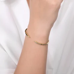 Outlet Gabriel & Co. Demure - High Polished 14K Yellow Gold Split Cuff Bracelet