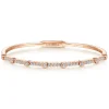Online Gabriel & Co. Demure - 14K Rose Gold Bezel Station Diamond Bangle