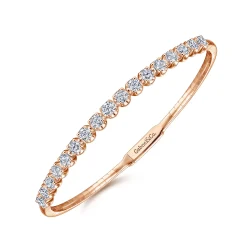 Outlet Gabriel & Co. Demure - 14K Rose Gold Diamond Bangle
