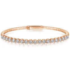 Online Gabriel & Co. Demure - 14K Rose Gold Diamond Bangle
