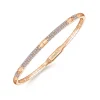 Gabriel & Co. Demure - 14K Rose Gold Diamond Bangle with Pyramid Rhombus Stations