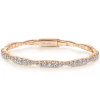 Hot Gabriel & Co. Demure - 14K Rose Gold Graduating Diamond Station Bangle