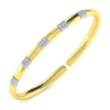 Hot Gabriel & Co. Demure - 14K White and Yellow Gold Diamond Bangle