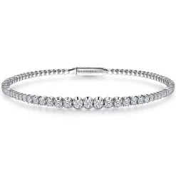 Online Gabriel & Co. Demure - 14K White Gold Diamond Bangle