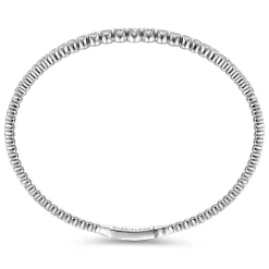 Online Gabriel & Co. Demure - 14K White Gold Diamond Bangle