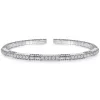 Hot Gabriel & Co. Demure - 14K White Gold Diamond Bangle