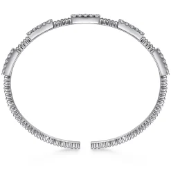 Hot Gabriel & Co. Demure - 14K White Gold Diamond Bangle