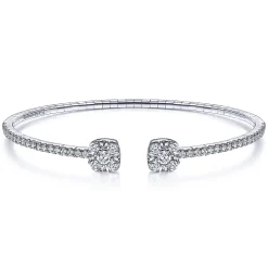 Outlet Gabriel & Co. Demure - 14K White Gold Diamond Bangle