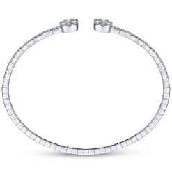 Outlet Gabriel & Co. Demure - 14K White Gold Diamond Bangle
