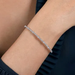 Online Gabriel & Co. Demure - 14K White Gold Diamond Bangle