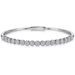 Outlet Gabriel & Co. Demure - 14K White Gold Diamond Bangle
