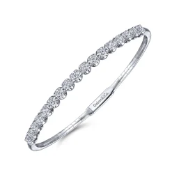 Outlet Gabriel & Co. Demure - 14K White Gold Diamond Bangle