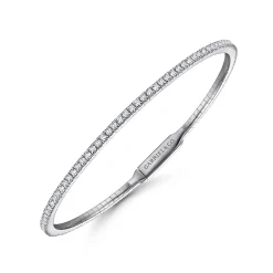 Outlet Gabriel & Co. Demure - 14K White Gold Diamond Bangle