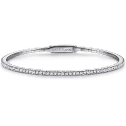 Outlet Gabriel & Co. Demure - 14K White Gold Diamond Bangle