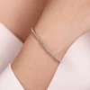 Sale Gabriel & Co. Demure - 14K White Gold Diamond Station Bangle