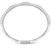 Discount Gabriel & Co. Demure - 14K White Gold Graduating Diamond Station Bangle