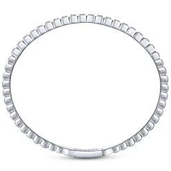Gabriel & Co. Demure - 14K White Gold Square Set Diamond Bangle