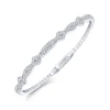 Gabriel & Co. Demure - 14K White Gold Twisted Diamond Bangle