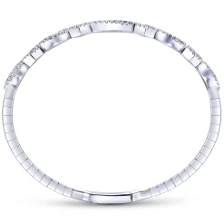 Gabriel & Co. Demure - 14K White Gold Twisted Diamond Bangle