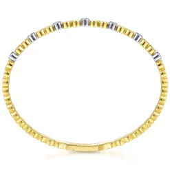 Online Gabriel & Co. Demure - 14K White-Yellow Gold Diamond Bangle
