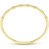 Outlet Gabriel & Co. Demure - 14K Yellow Gold Bezel Station Diamond Bangle
