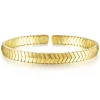 Best Gabriel & Co. Demure - 14K Yellow Gold Chevron Open Cuff Bracelet