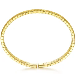 Best Gabriel & Co. Demure - 14K Yellow Gold Chevron Open Cuff Bracelet