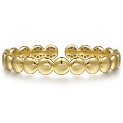 Sale Gabriel & Co. Demure - 14K Yellow Gold Circle Cuff Bangle