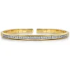 Online Gabriel & Co. Demure - 14K Yellow Gold Cuff Bracelet with Diamond Inner Channel