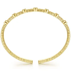 Hot Gabriel & Co. Demure - 14K Yellow Gold Diamond Bangle