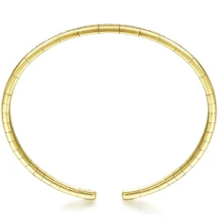 Gabriel & Co. Demure - 14K Yellow Gold Diamond Bangle