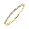 Clearance Gabriel & Co. Demure - 14K Yellow Gold Diamond Bangle