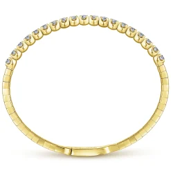 Clearance Gabriel & Co. Demure - 14K Yellow Gold Diamond Bangle