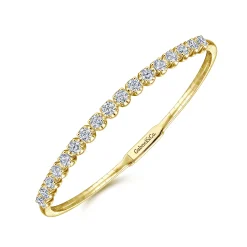 Sale Gabriel & Co. Demure - 14K Yellow Gold Diamond Bangle